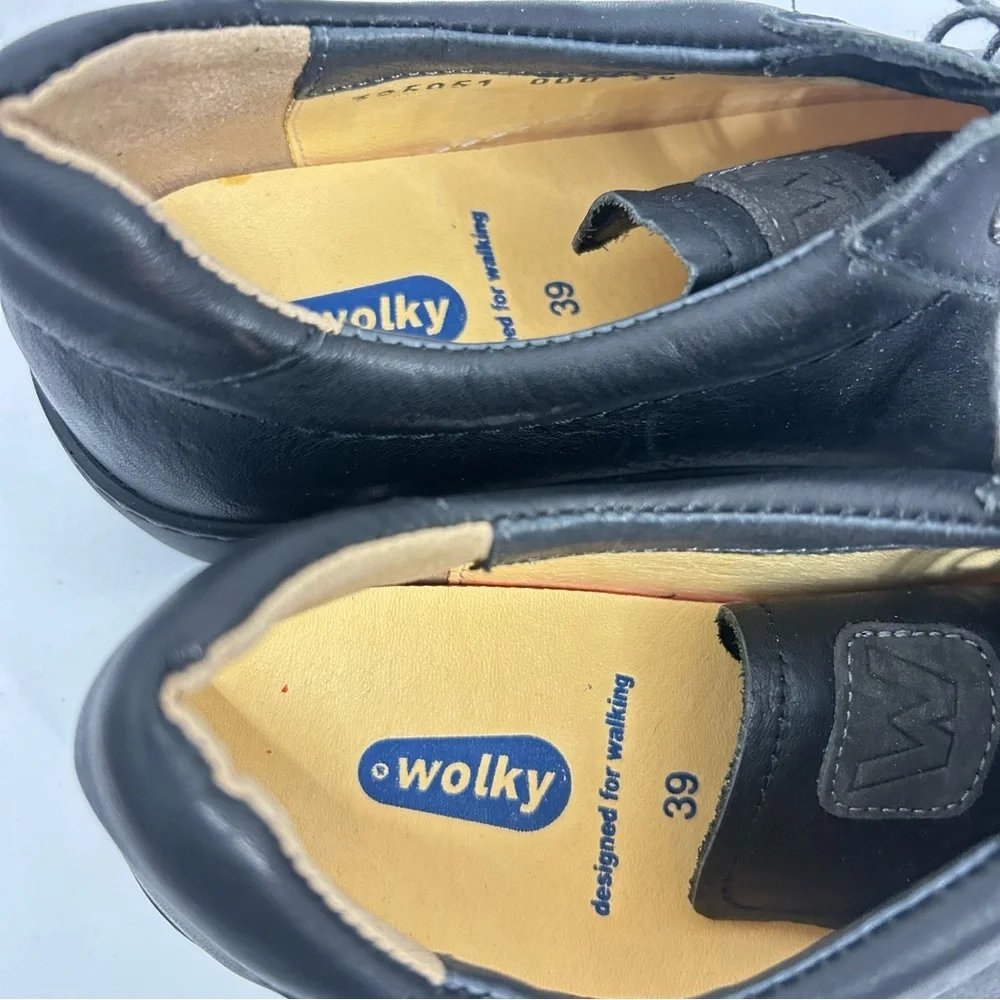 Wolky Women's Fantasy Lace-Up Leather Comfort Shoe Size EU 39 Us 8 NWOB